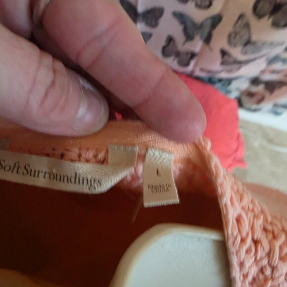 Soft surroundings Top Women's XL Oversize Crochet Boho Sweater - Picture 3 of 3